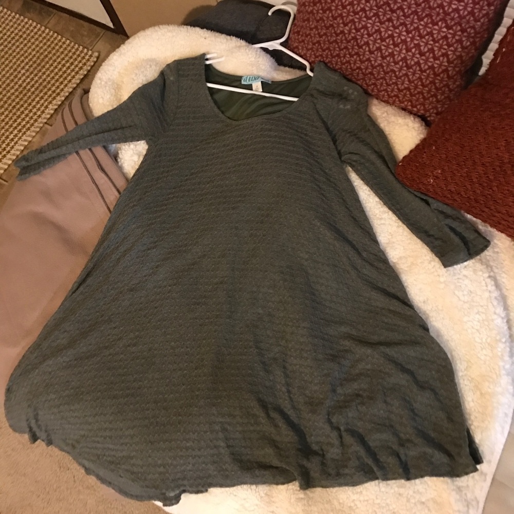 Knee length Olive dress