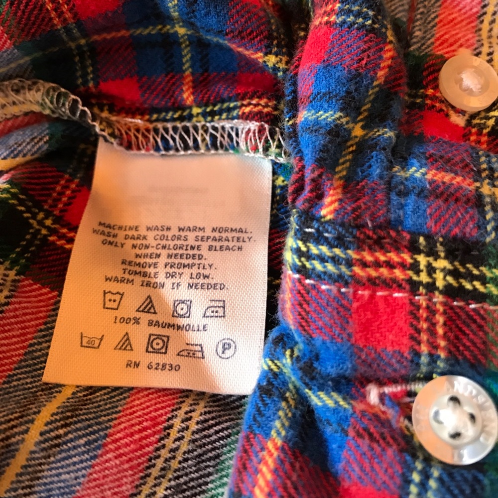 ❌SOLD❌ - Lands End flannel shirt, Kids 16 - Picture 3 of 8