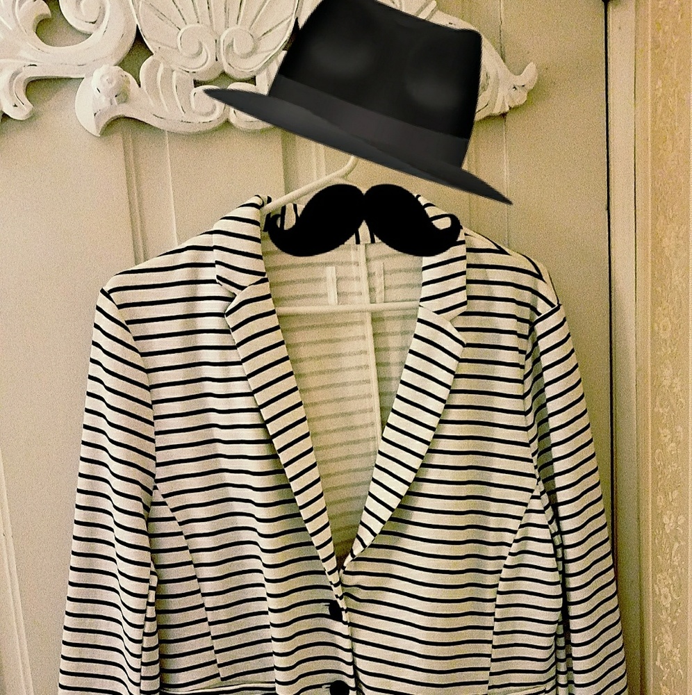 Striped comfy blazer