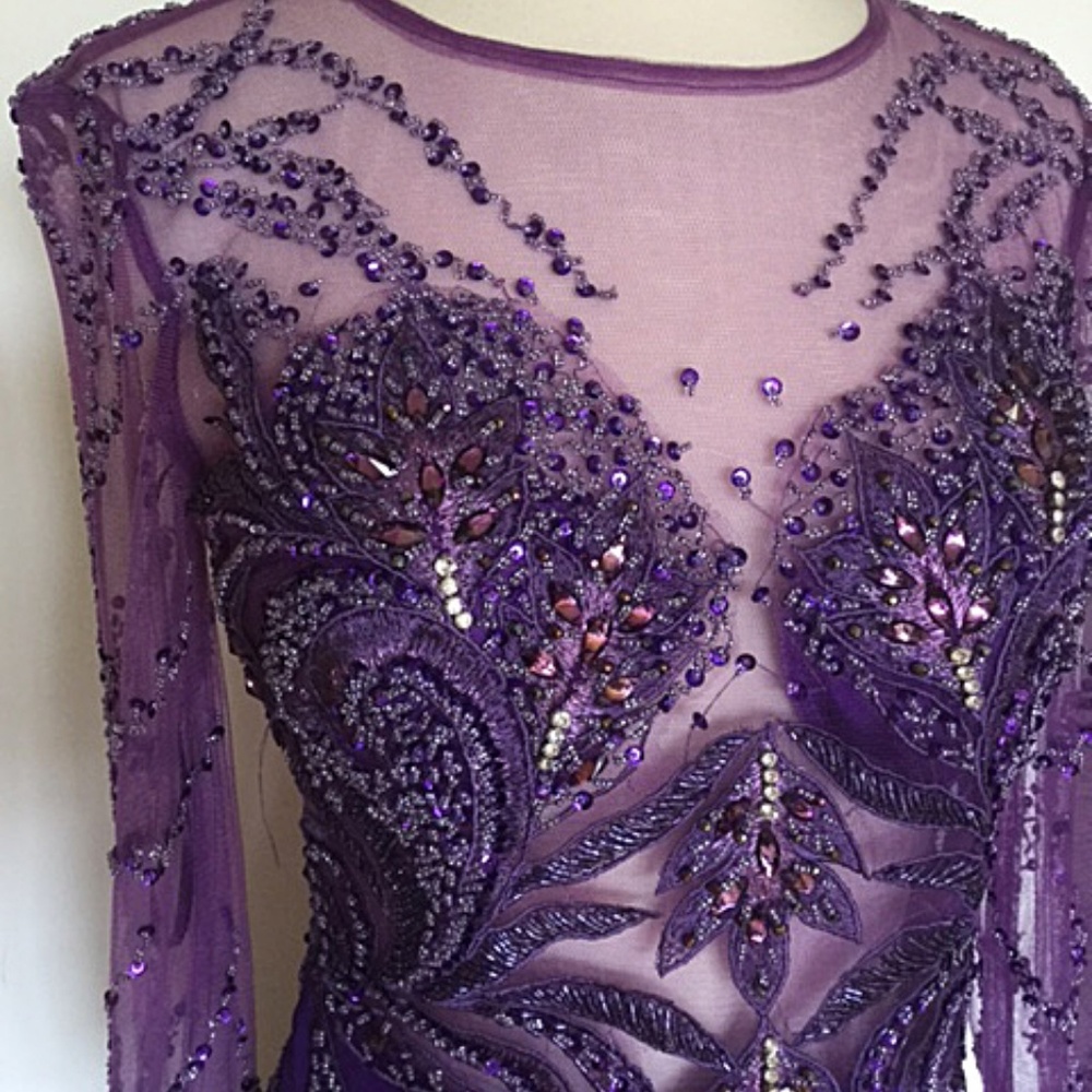 NEW Gown Party Prom Long Evening Dress Purple.
