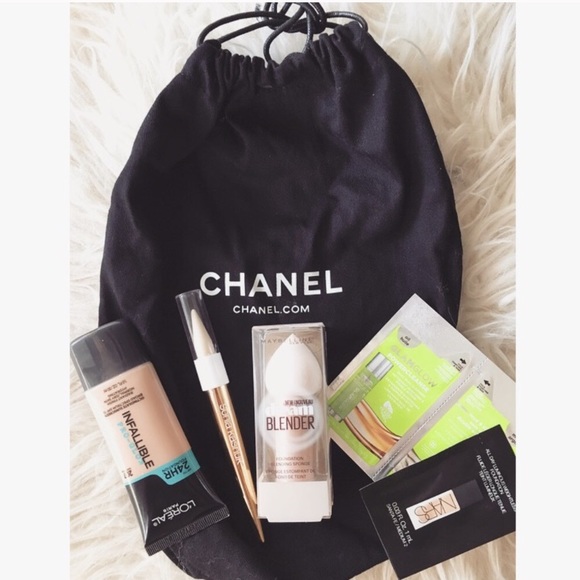CHANEL Other - CHANEL Drawstring Bag + Beauty Bundle PRICE FIRM