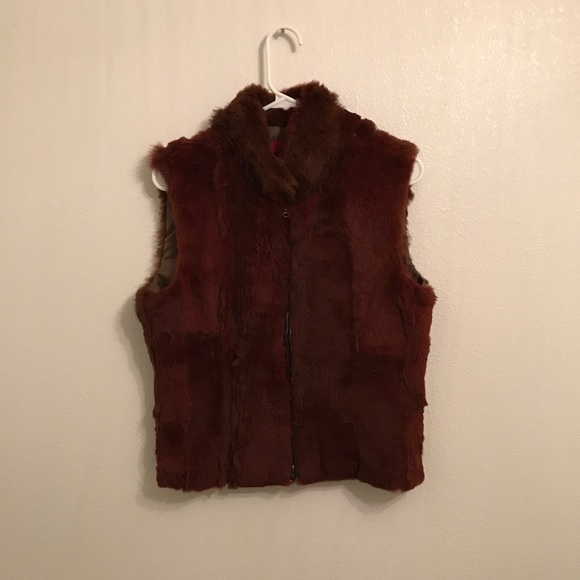 Bomb Boogie The Leather Company Soft Fur Vest Sz L - Picture 4 of 4
