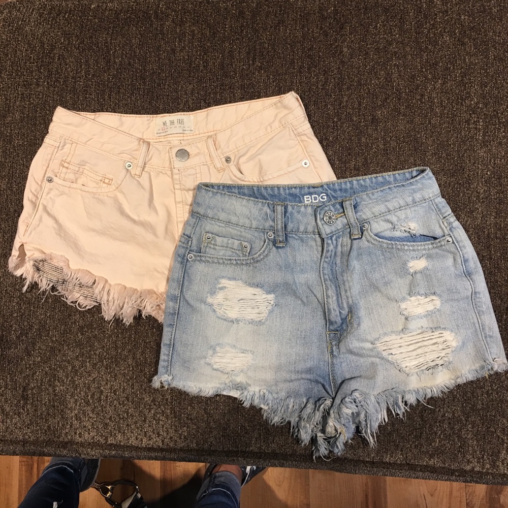 Size 24/25 shorts free people and BDG