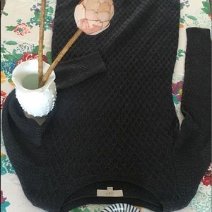 Grey Loft sweater dress. Cable knit design.