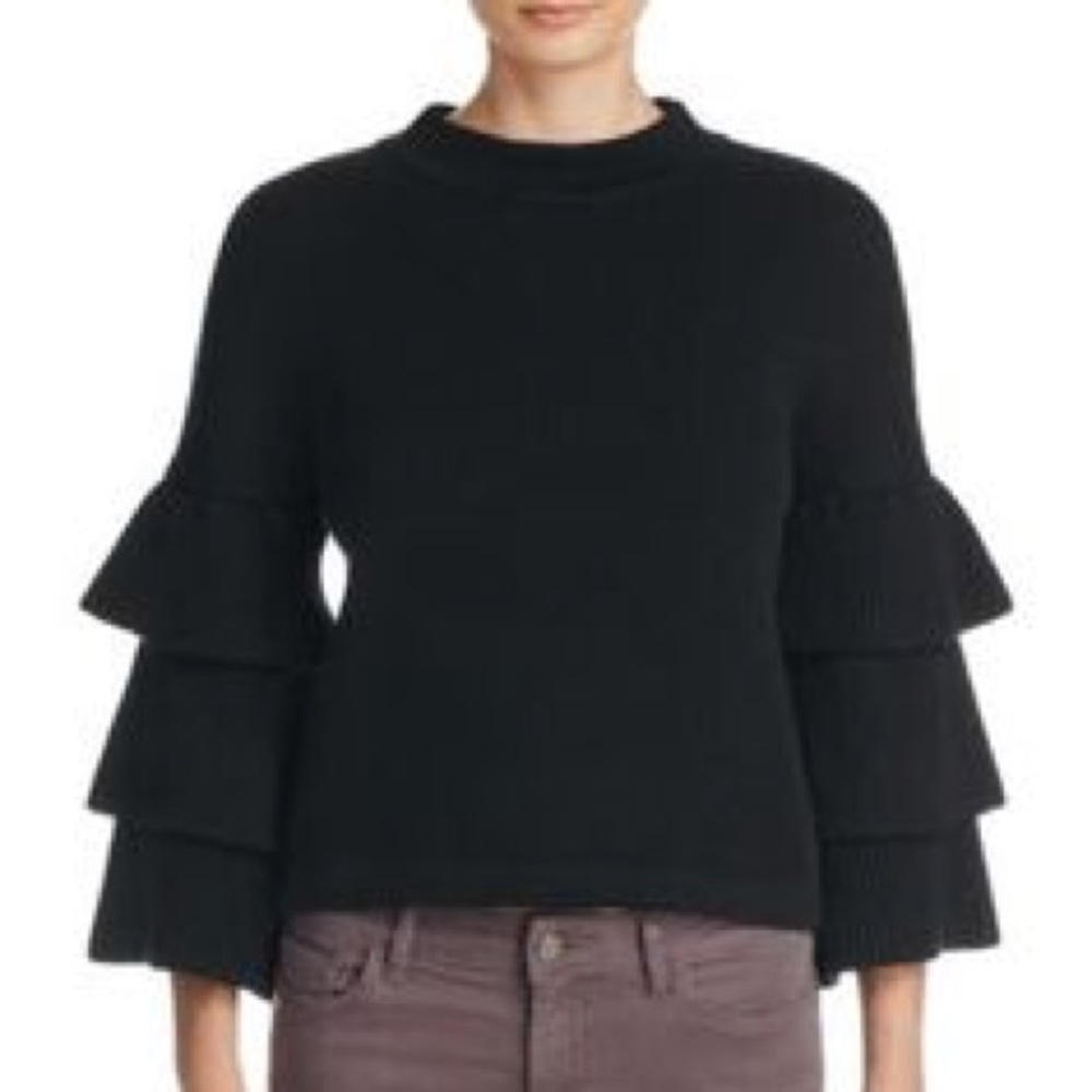 Endless Rose Tiered Sweater in Black