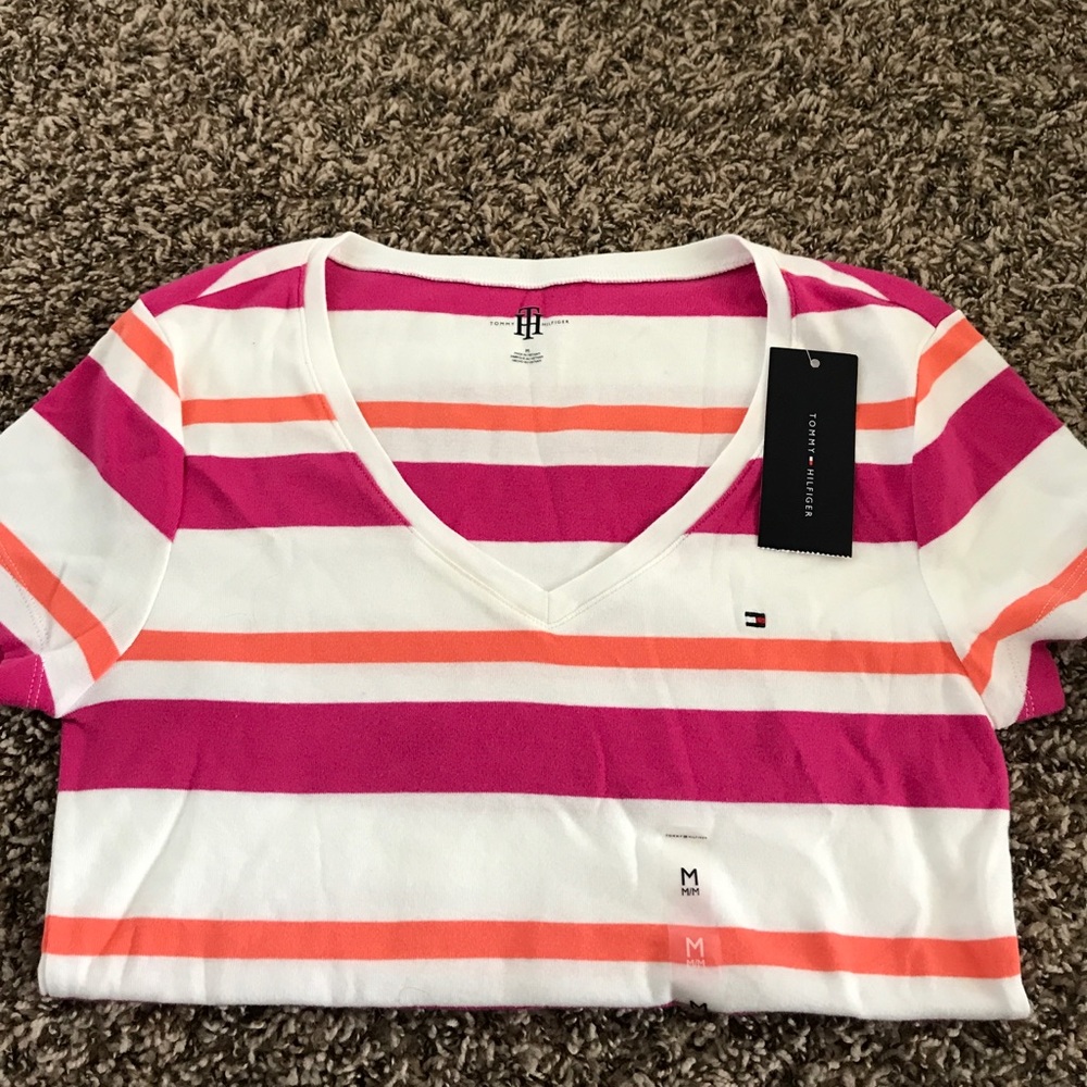 NWT - Tommy Hilfiger Striped V Neck Shirt