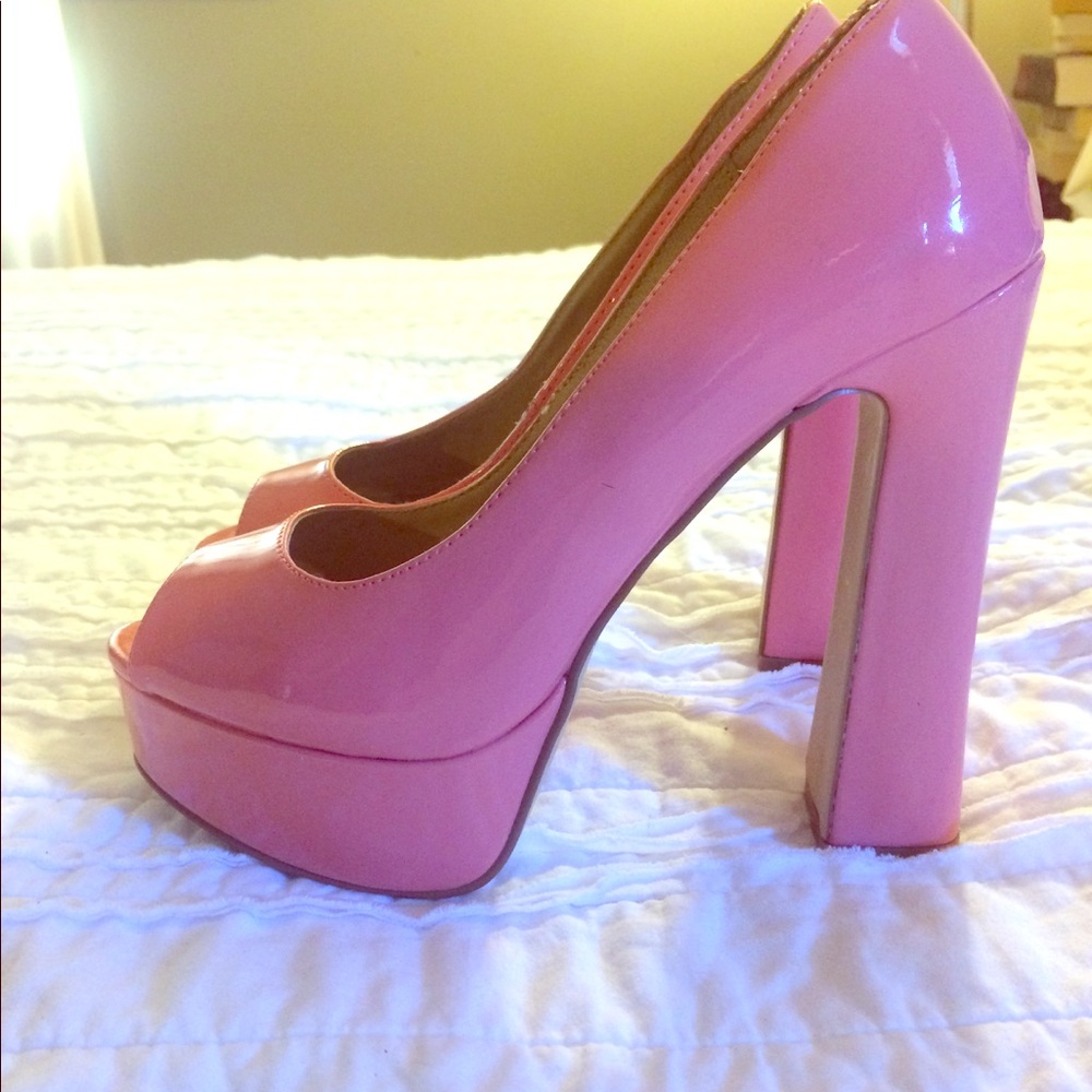 Pink platform Steve Madden GoGo Heels