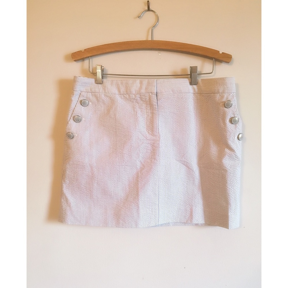 J Crew Striped Mini Skirt Sz 12