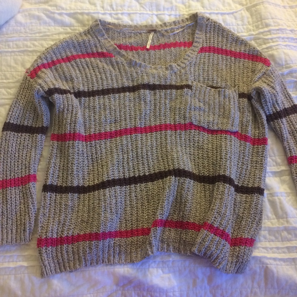 Free People slouchy striped sweater