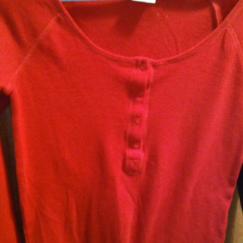 Red pink shirt with love pink on back