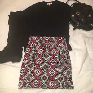 NWOT! Charlotte Russe Aztec Mini Skirt (small)