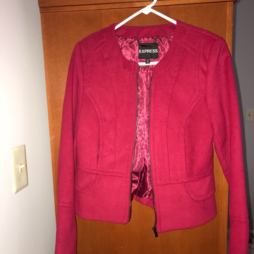 Red fall jacket