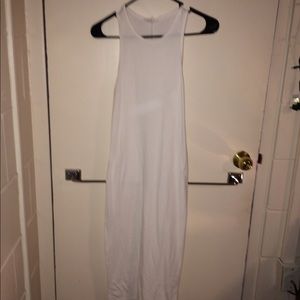 long white body con dress!!