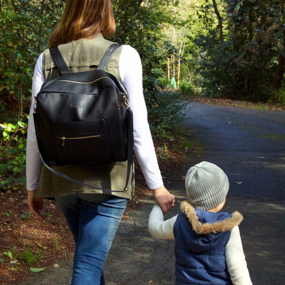 Little Fox Diaper Bag Backpack | Stone Grey - Picture 6 of 6