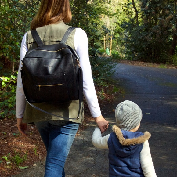 Little Fox Diaper Bag Backpack | Stone Grey - Picture 6 of 6