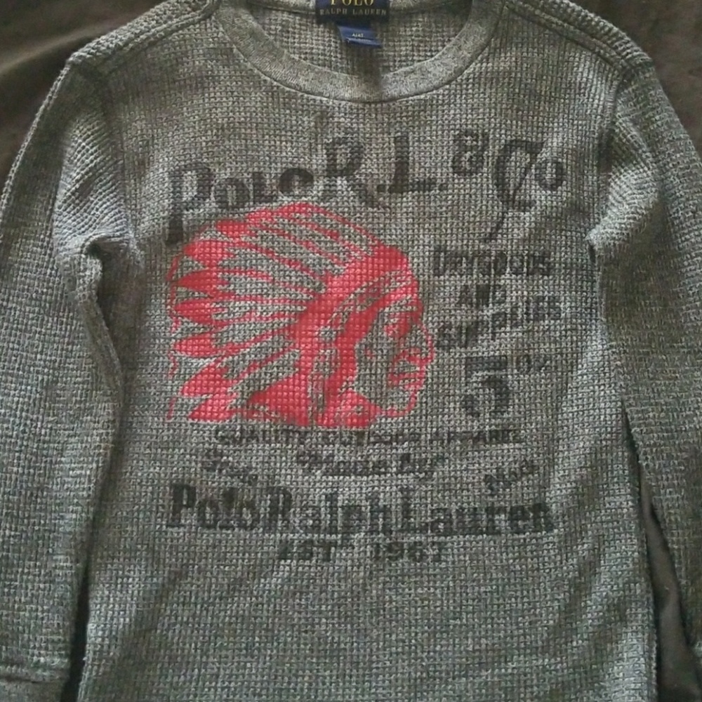 Boys Ralph Lauren waffle knit shirt