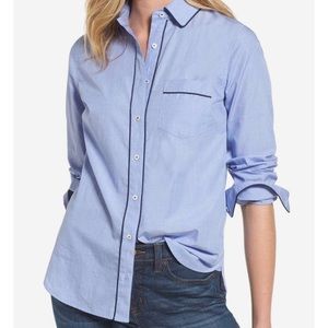 J Crew Pajama Shirt with tipping!!