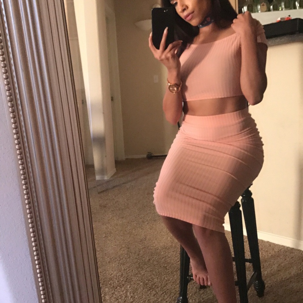 Matching crop & skirt