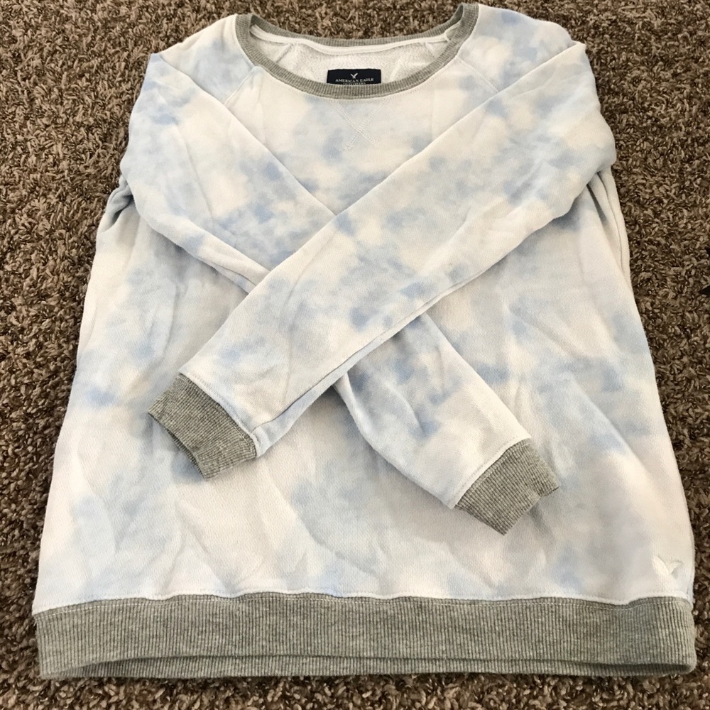 American Eagle Cloud Print Sweater