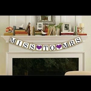 Miss to Mrs Wedding Shower/Bachelorette Banner