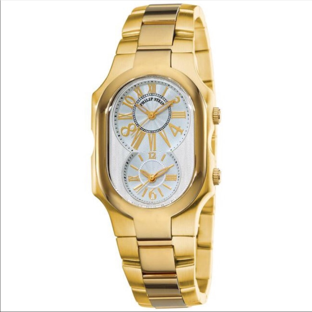 Philip stein gold large watch