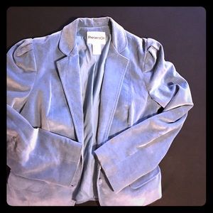 Velvet light blue blazer