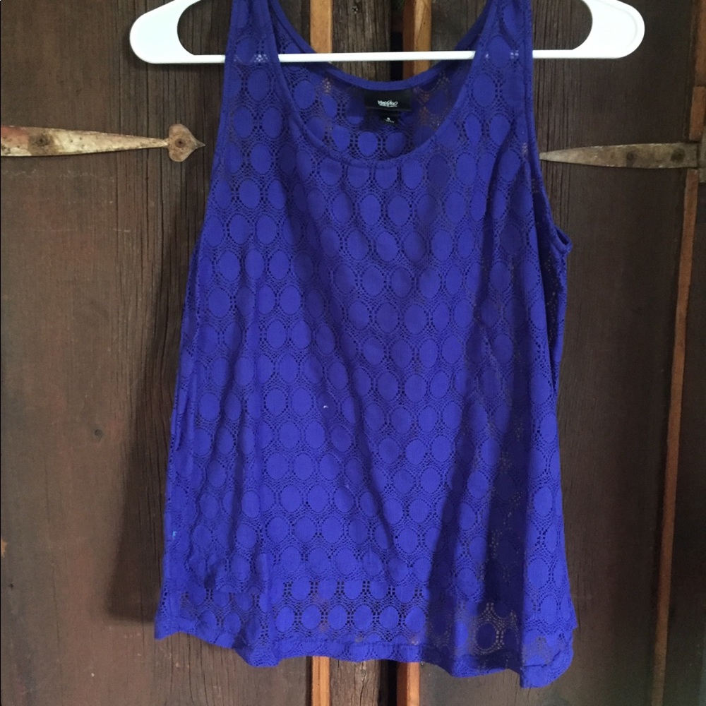 ‼️CLOSET CLEAR OUT SALE.‼️ purple mesh tank.