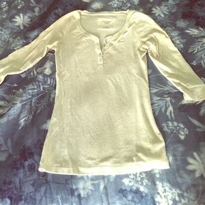 Abercrombie & Fitch M Beaded 3/4 Sleeve Henley