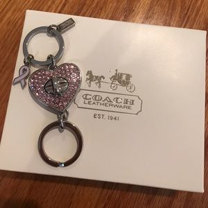 Coach 2 Piece Breast Cancer Awareness Key Chain
