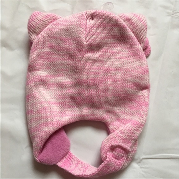 Little Olivia Baby Pink Knit Owl Hat & Mittens Set - Picture 4 of 4