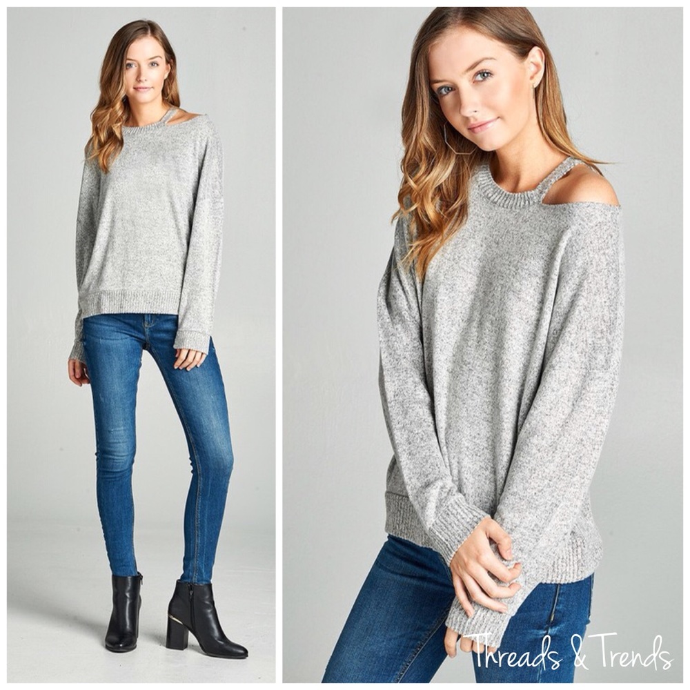 FLASH SALE!  Shoulder Knit Sweater