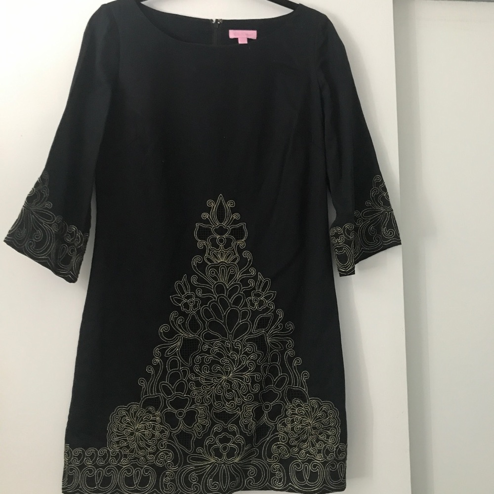 Lilly Pulitzer black shift dress