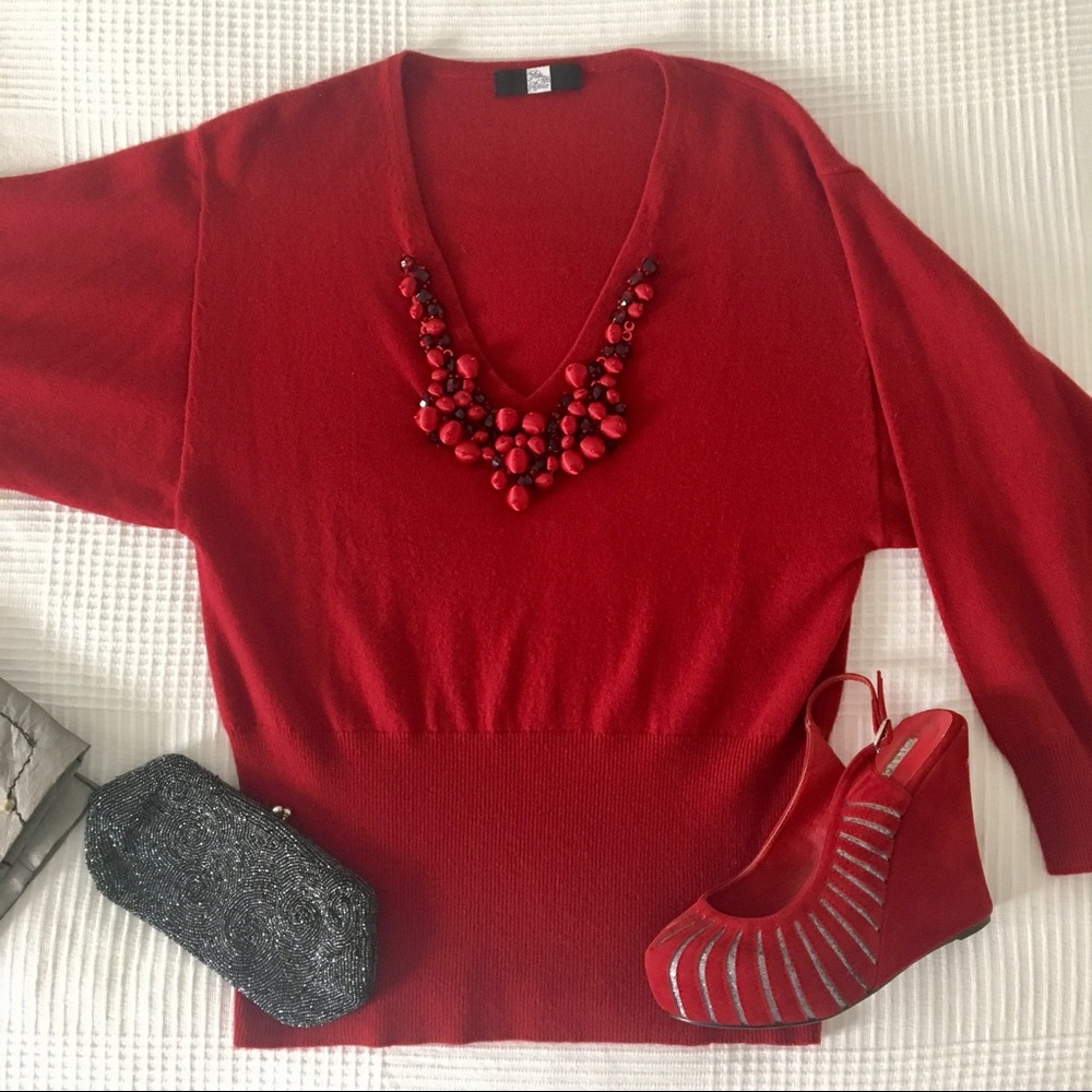 Holiday Christmas Sweater Merino Wool ❤️