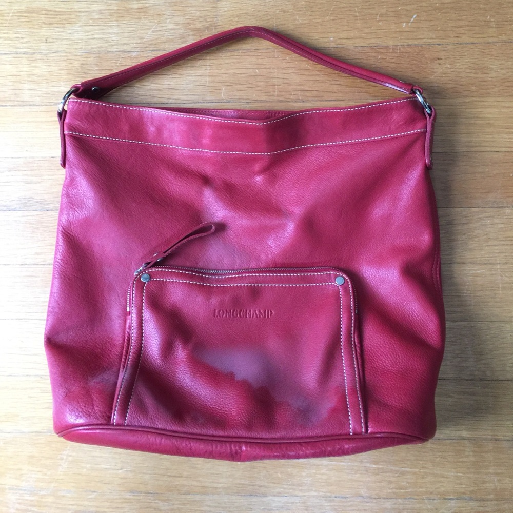 Red Longchamp purse