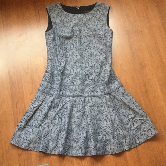 J. Crew Palm tree drop-waist dress Sz 0 - Picture 2 of 3