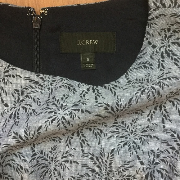 J. Crew Palm tree drop-waist dress Sz 0 - Picture 3 of 3