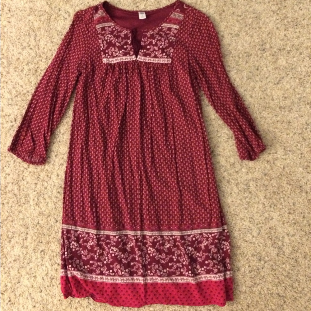 3/4 sleeve Boho style dress