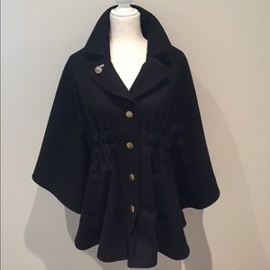 Black Button Up Cape