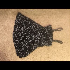 Forever 21 White Sunflower Black Dress