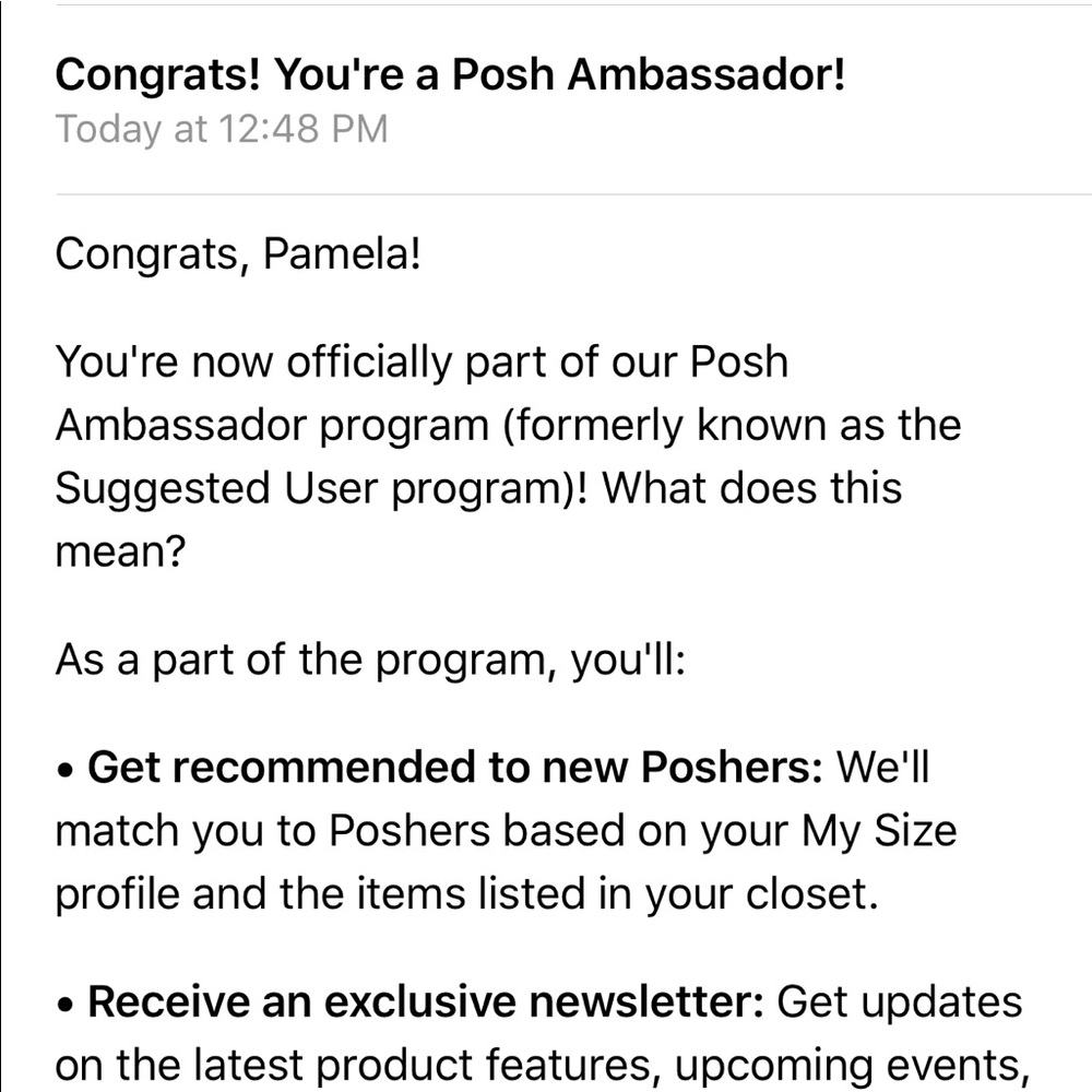 I'm a Posh Ambassador!! I did it!!