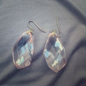 ON HOLD eye catching rose colored earrings