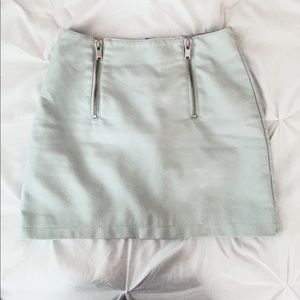Baby blue leather skirttt