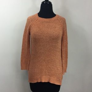 Cable & Gauge Peach & Gold Flecks Sweater