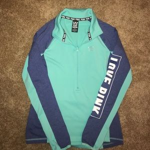 Teal PINK Athletic Half Zip