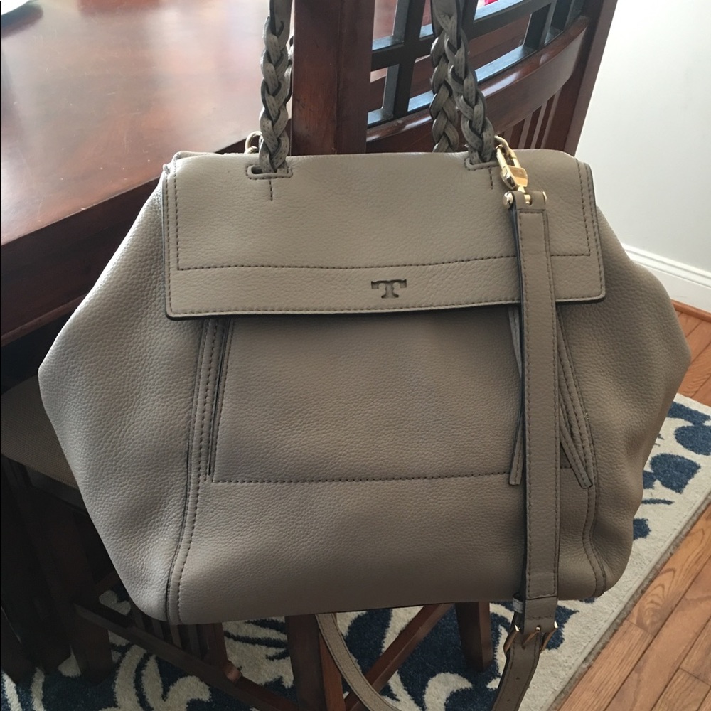 (Sold) Tory  Burch Half Moon in French Grey