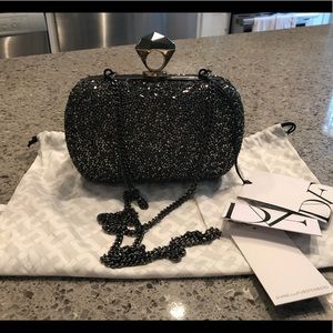 DVF Granite crystal clutch with tags attached