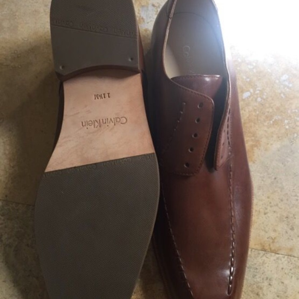 Men's Leather Calvin Klein Dress Shoes