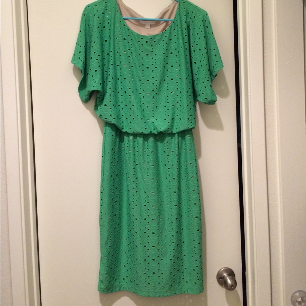Green lace dress