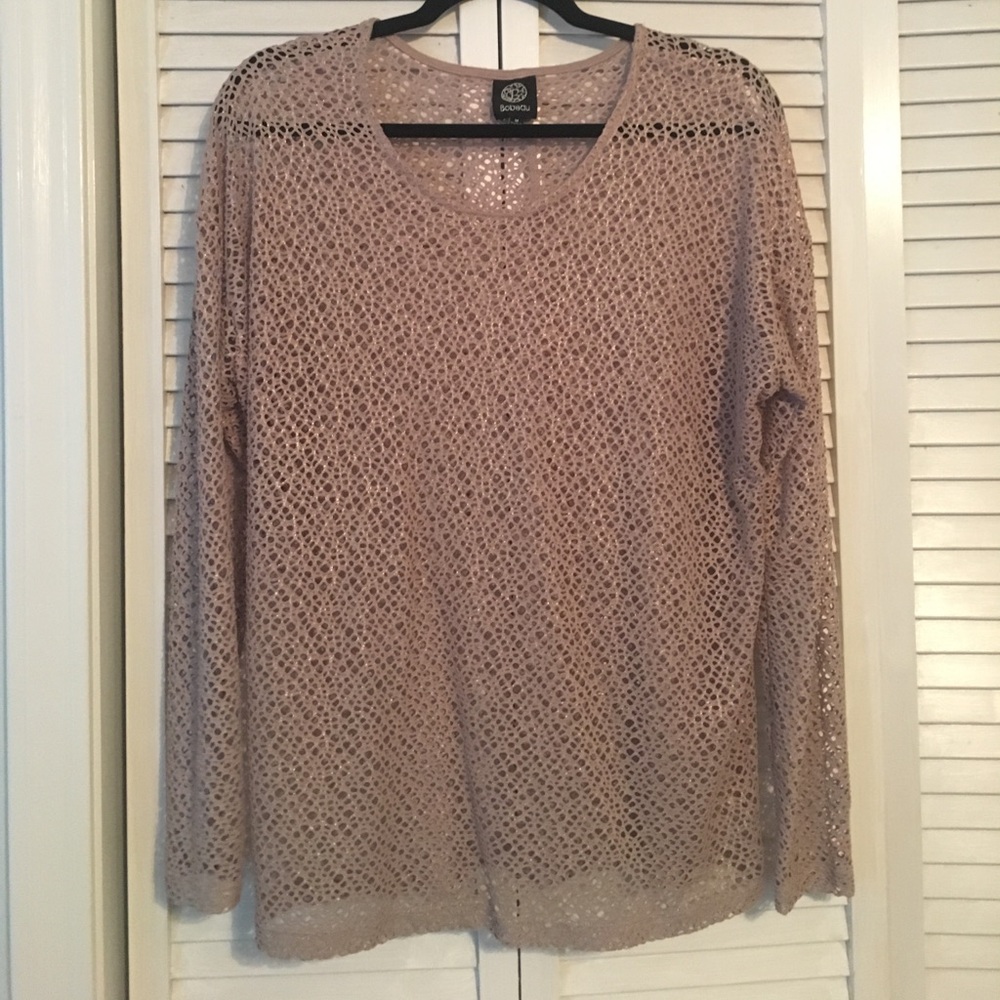 Bobeau gold/blush shirt - M