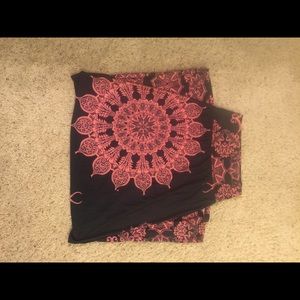 Boutique Blue and Pink Maxi Skirt